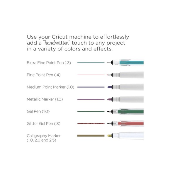 Cricut Gel Pen Set - Peacock 1.0 Pink 2004596 NEW 5 Pack - Picture 2 of 6